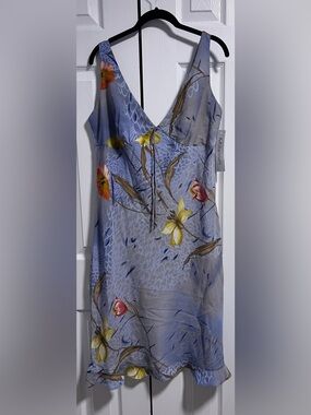 Vintage Millenium Floral Blue Slip Dress